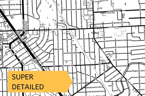 royal oak map of city